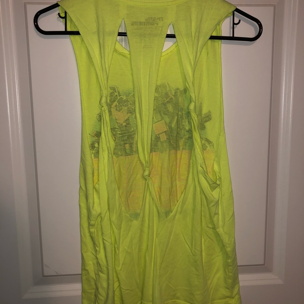 Open back braided transformers tank top